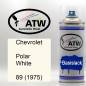 Preview: Chevrolet, Polar White, 89 (1975): 400ml Sprühdose, von ATW Autoteile West.